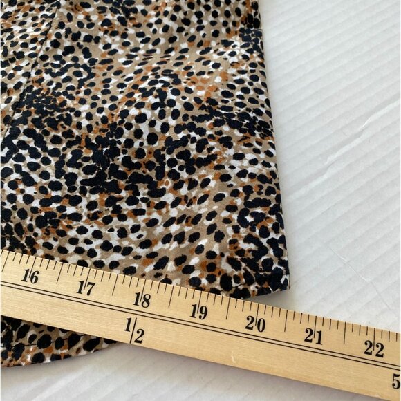 Kim Rogers Womens Cotton/Spandex Button-Up Blouse Size M Mobwife Animal Print - Picture 7 of 9